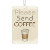 コーヒー中毒者の車の空気清浄機 カーエアーフレッシュナー (裏面)