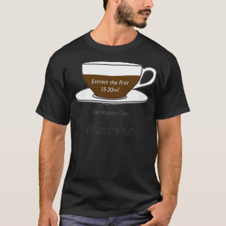 コーヒー中毒者リストレットの背景なし Tシャツ