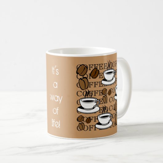 コーヒー中毒者 コーヒーマグカップ (正面右)