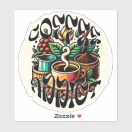 コーヒー中毒者 シール
