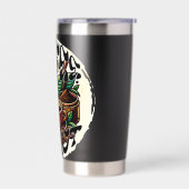 コーヒー中毒者 保温保冷タンブラー (左面)