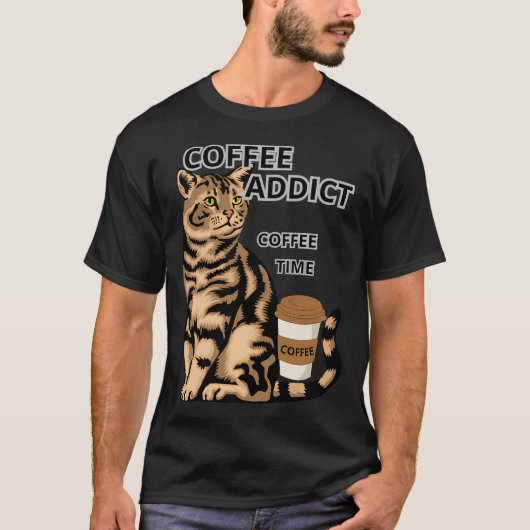 コーヒー中毒者 Tシャツ (正面)