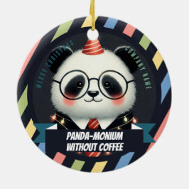 コーヒー中毒 - オフィスのクリスマス セラミックオーナメント