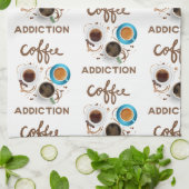 コーヒー中毒 キッチンタオル (折り畳み)