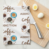 コーヒー中毒 キッチンタオル (四つ折り)