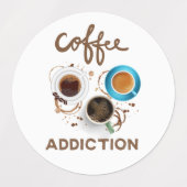 コーヒー中毒 ラベル (デザイン1)