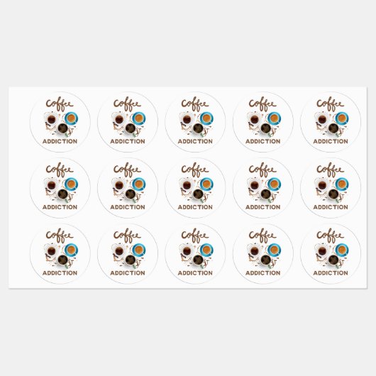 コーヒー中毒 ラベル (シート)