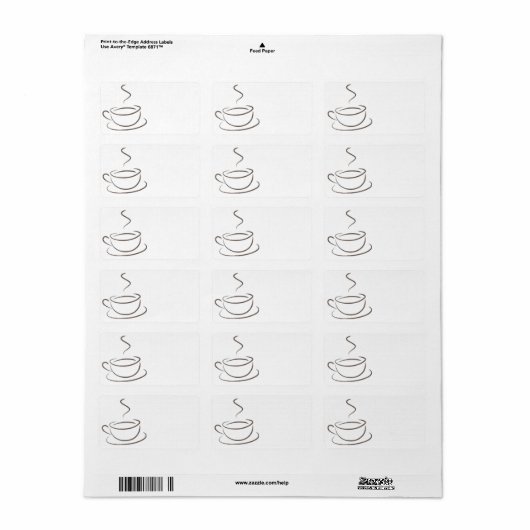 コーヒー中毒 ラベル (フルシート)