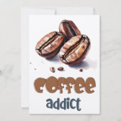 コーヒー中毒?祝カフェイン好き 招待状 (正面)
