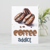 コーヒー中毒?祝カフェイン好き 招待状 (スタンド正面)