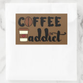 コーヒー中毒II 長方形シール (バッグ)