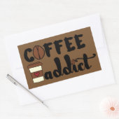 コーヒー中毒II 長方形シール (封筒)