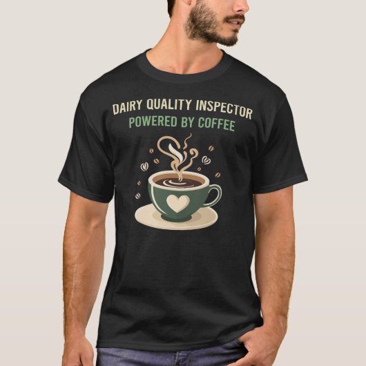 コーヒー乳製品の品質検査で動く Tシャツ (正面)