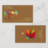 コーヒー人々の虹の名刺のテンプレート 名刺 (正面/裏面)