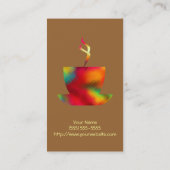 コーヒー人々の虹の名刺のテンプレート 名刺 (裏面)