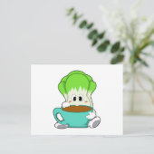 コーヒー付きサラダ ポストカード (スタンド正面)