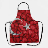 コーヒー付きトルコ国旗 エプロン (正面)