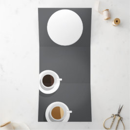 コーヒー休憩。 三つ折り招待状