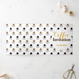 コーヒー休憩。 三つ折り招待状