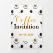 コーヒー休憩。 三つ折り招待状 (カバー)