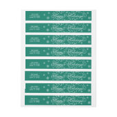 コーヒー休日のクリスマスの緑の住所覆いのラベル ラップアラウンド宛名ラベル (シート)