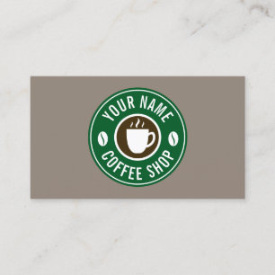 コーヒー会社カフェショップの名刺テンプレート 名刺