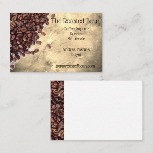 コーヒー会社カフェ 名刺 (正面/裏面)