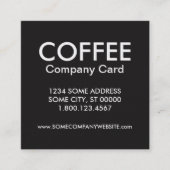 コーヒー会社カード スクエア名刺 (正面)