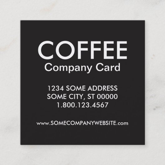 コーヒー会社カード スクエア名刺 (正面)