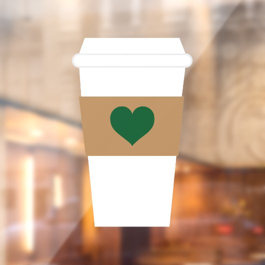 コーヒー使い捨てコーヒーカップ大好き ウィンドウサイン (シート2)