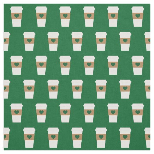 コーヒー使い捨てコーヒーカップ大好き ファブリック (見本)