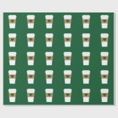 コーヒー使い捨てコーヒーカップ大好き ラッピングペーパー (フラット)