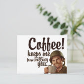 コーヒー保型枠で殺す ポストカード (スタンド正面)