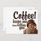 コーヒー保型枠で殺す ポストカード (正面/裏面)