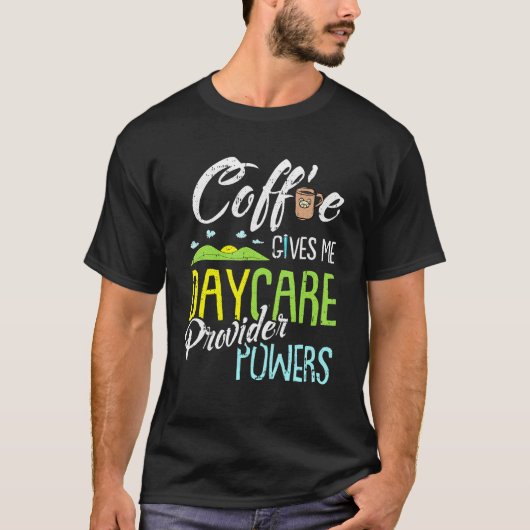 コーヒー保育プロバイダ保育園茶 Tシャツ (正面)