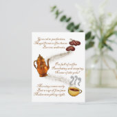 コーヒー俳句はがき ポストカード (スタンド正面)