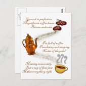 コーヒー俳句はがき ポストカード (正面/裏面)