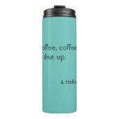 コーヒー俳句for朝ブラックタイポグラフィ タンブラー (正面)