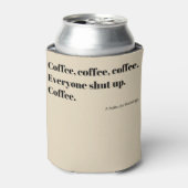 コーヒー俳句for朝ブラックタイポグラフィ 缶クーラー (缶正面)