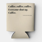 コーヒー俳句for朝ブラックタイポグラフィ 缶クーラー (正面)