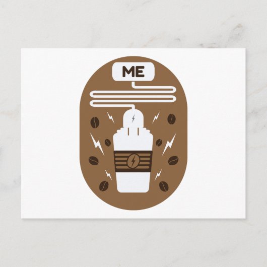 コーヒー充電 ポストカード (正面)