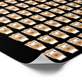 コーヒー先生100コーヒーカップ100日学校 ポスター (角)