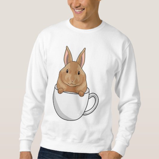 コーヒー入りのウサギ スウェットシャツ (正面)