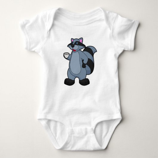 コーヒー入りのルーン ベビーボディスーツ (正面)