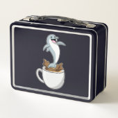 コーヒー入りイルカ メタルランチボックス (裏面)