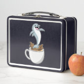 コーヒー入りイルカ メタルランチボックス (インサイチュ)