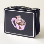 コーヒー入りカバ メタルランチボックス (裏面)