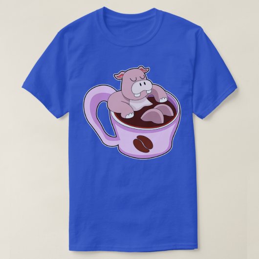 コーヒー入りカバ Tシャツ (デザイン正面)