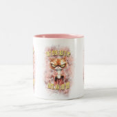 コーヒー入りクランキー猫 ツートーンマグカップ (中央)