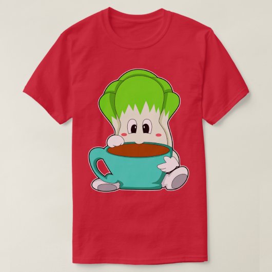 コーヒー入りサラダ Tシャツ (デザイン正面)